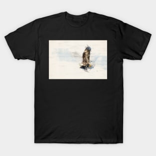 Watercolor Bald Eagle in Flight T-Shirt